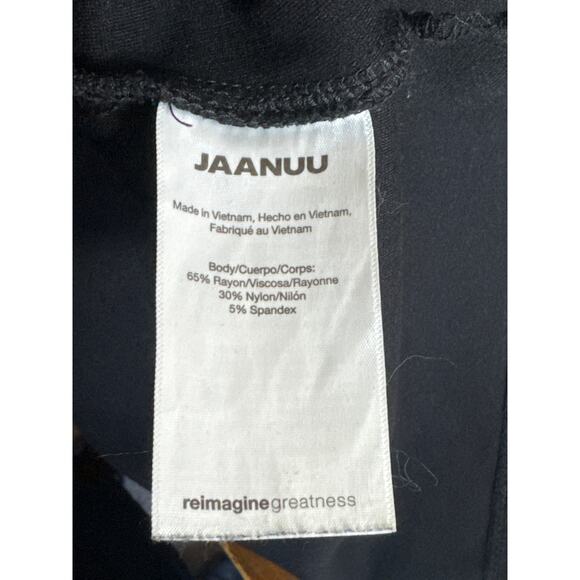 Jaanuu XL V Neck Black scrub top with chest pocket women's - Picture 5 of 6